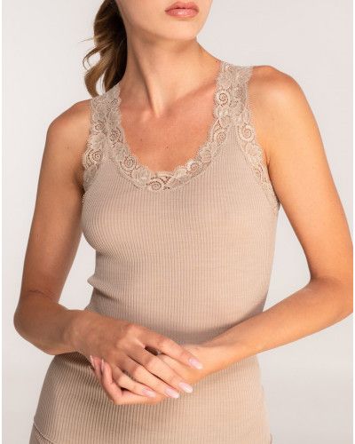 Tank Top wool and silk Oscalito 3410 (Beige)