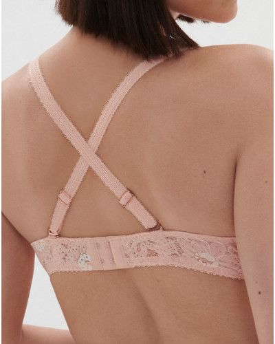 Triangle bra with underwiring Simone Pérèle Festive (Rose Ballet)