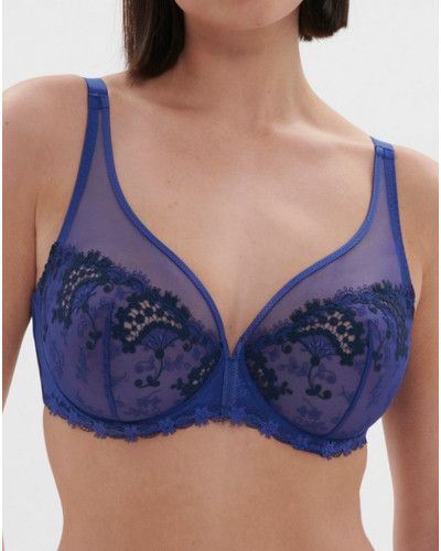 Soutien-gorge décolleté plongeant Simone Pérèle Wish (Bleu Electrique)