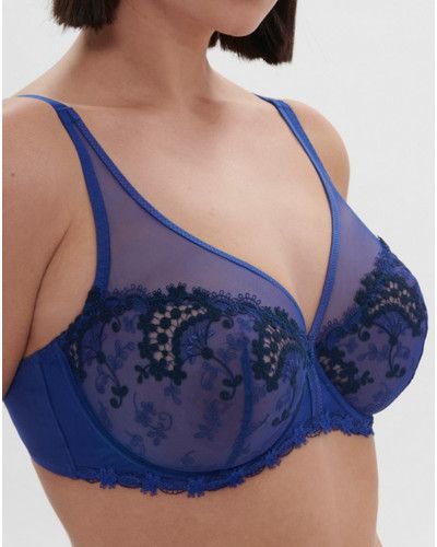 Plunging neckline bra Simone Pérèle Wish (Bleu Electrique)