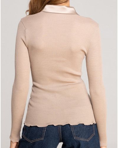 Blusa lana y seda Oscalito "Elegante" 6350 (Beige)