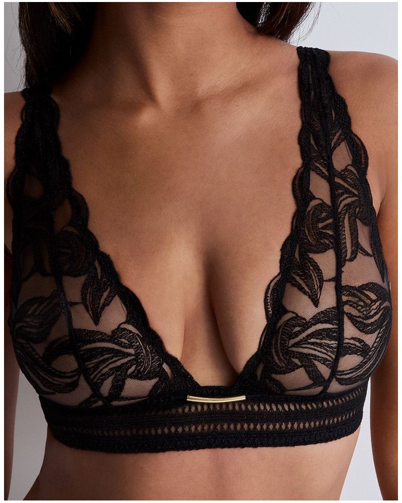 Bralette triángulo Aubade Into The Groove (Negro)