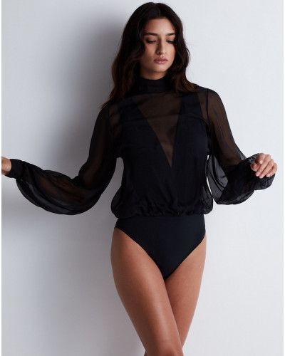 Body mousseline Les Bodys By Aubade (Noir)