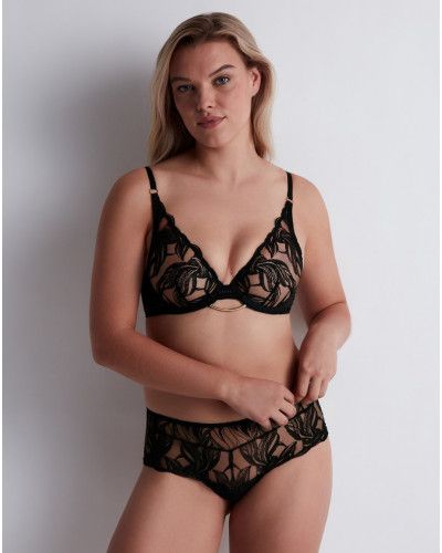 Underwired triangle bra Aubade Into The Groove (Black)