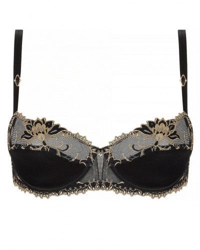 Soutien-gorge corbeille en soie Lise Charmel Éblouissante Icone (Or nuit)