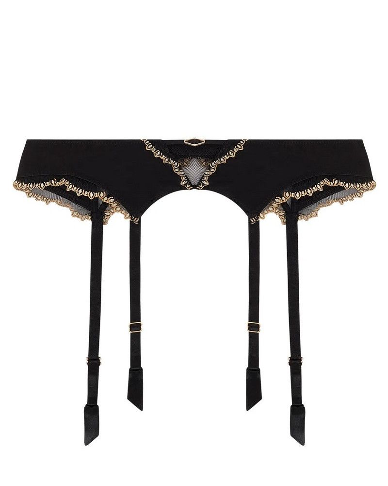 Silk suspender belt Lise Charmel Eblouissante Icone (Or nuit)