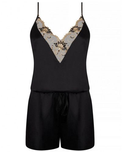 Combi-short en soie Lise Charmel Eblouissante Icone (Or nuit)