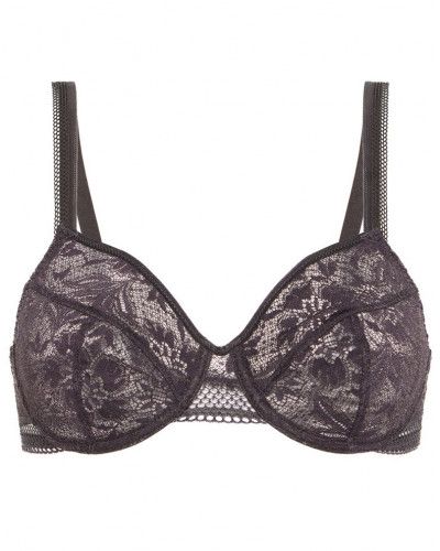 Underwired classic bra Simone Pérèle Vertige (Anthracite)