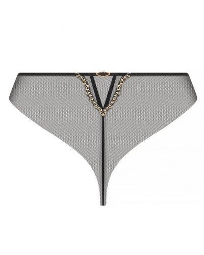 Silk thong Lise Charmel Eblouissante Icone (Or Nuit)