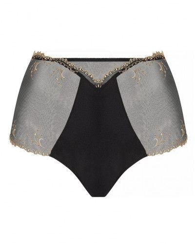 Shorty taille haute en soie Lise Charmel Eblouissante Icone (Or Nuit)