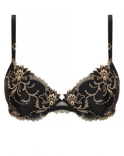 Soutien-gorge coque en soie Lise Charmel Eblouissante Icone (Or Nuit)