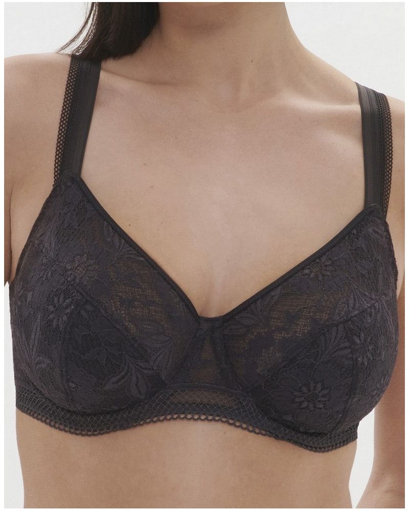 Underwired bra Simone Pérèle Vertige (Anthracite)