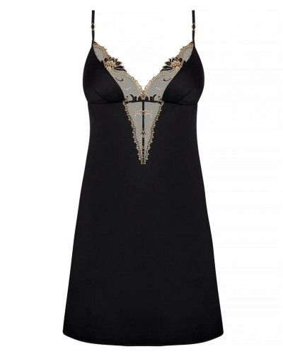 Silk charming nightdress Lise Charmel Eblouissante Icone (Or Nuit)