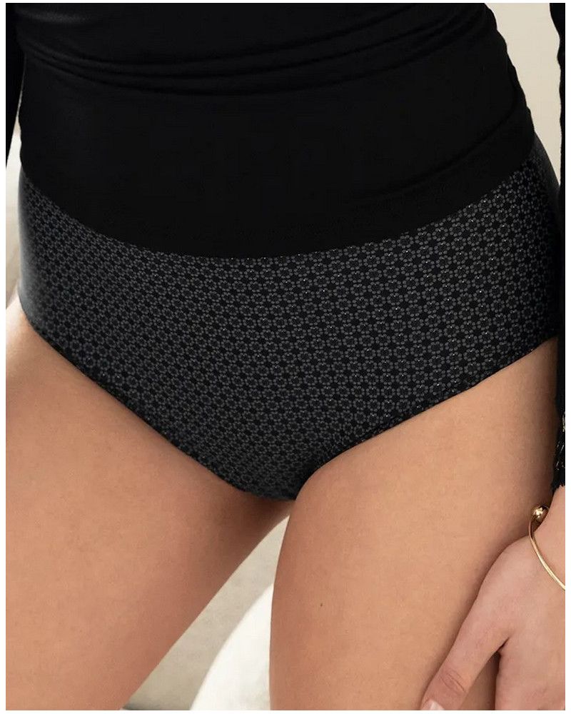High waist briefs Antigel Daily Paillette (Noir Paillette)
