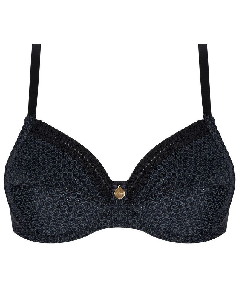 Underwired wellness bra Antigel Daily Paillette (Noir Paillette)