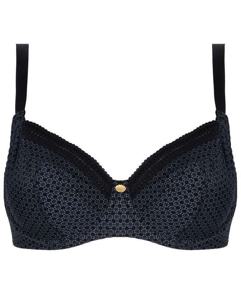 Deep-cup demi bra Antigel Daily Paillette (Noir Paillette)