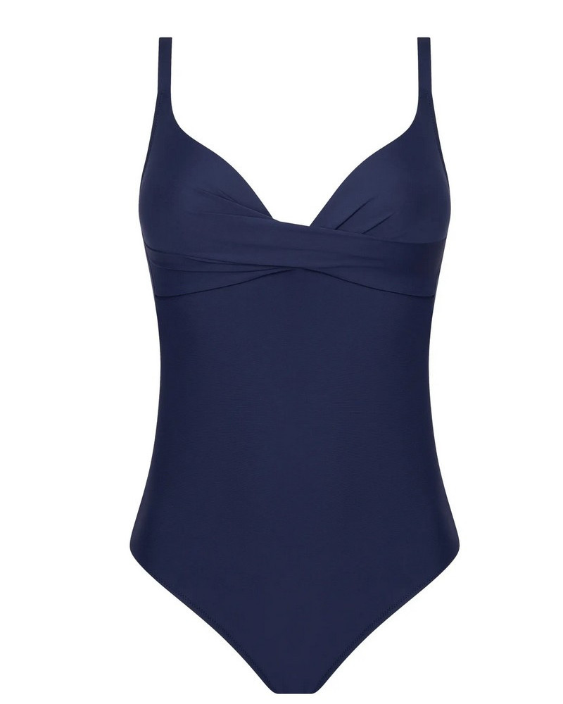 One-piece triangle padded swimsuit Antigel La Chiquissima (Mer Marine)