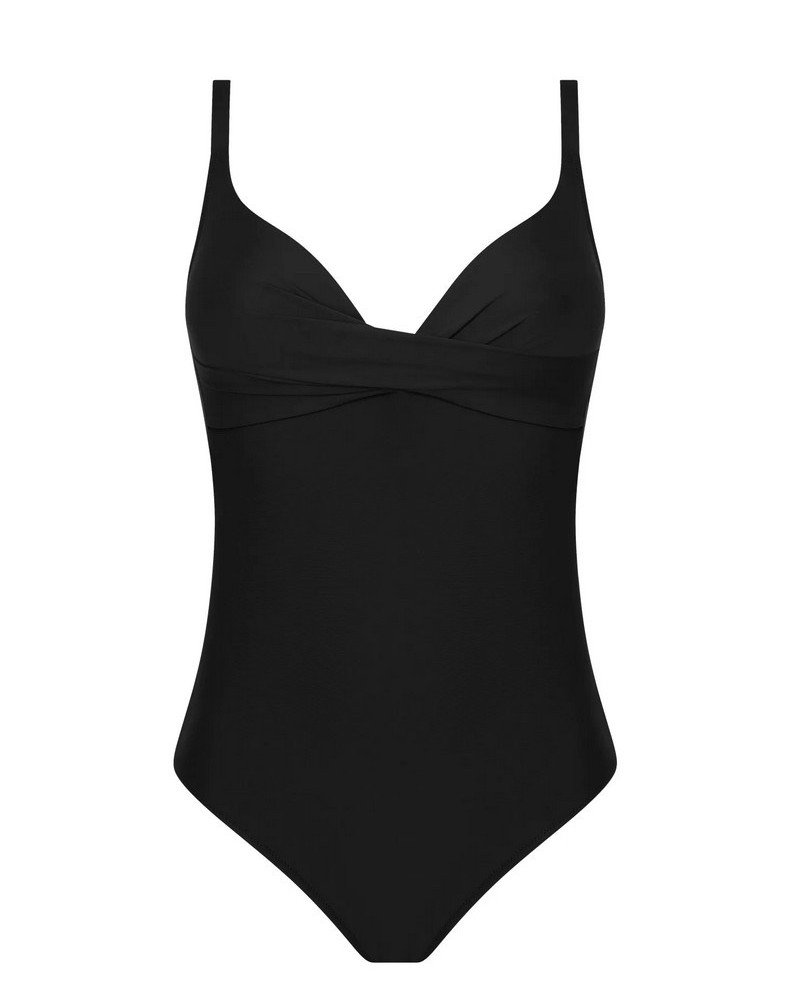 Traje de baño una pieza triángulo preformado Antigel La Chiquissima (Negro)