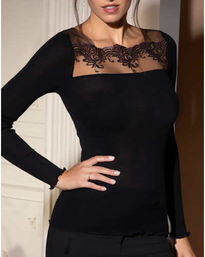 Top bienestar lana y seda Lise Charmel Charme Secret (Charme noir)