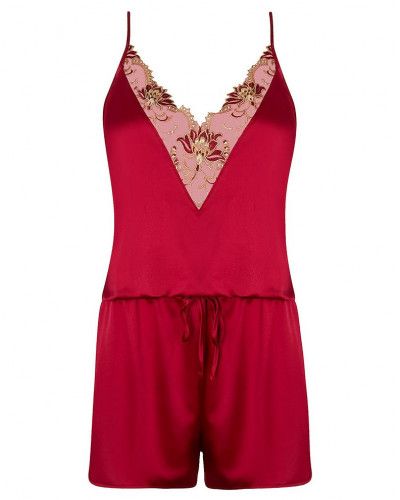 Combi-short en soie Lise Charmel Eblouissante Icone (Or rubis)