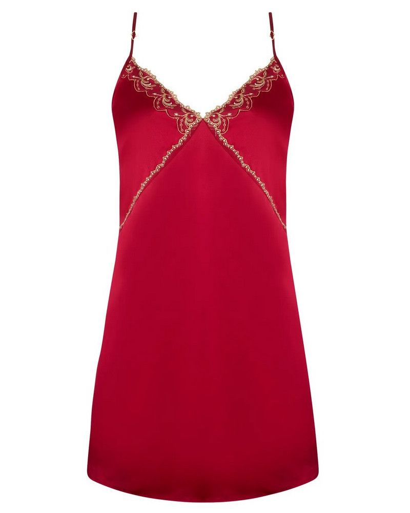 Camisón de seda Lise Charmel Eblouissante Icone (Or rubis)