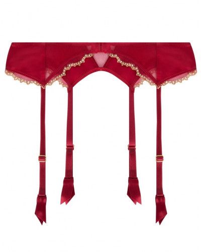 Silk suspender belt Lise Charmel Éblouissante Icone (Or rubis)