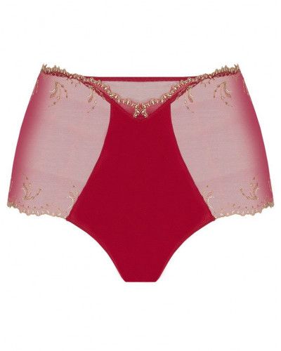 Shorty taille haute en soie Lise Charmel Eblouissante Icone (Or rubis)