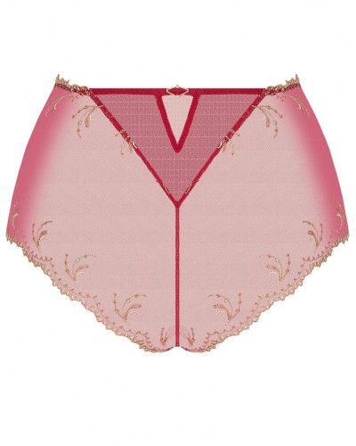 Shorty taille haute en soie Lise Charmel Eblouissante Icone (Or rubis)