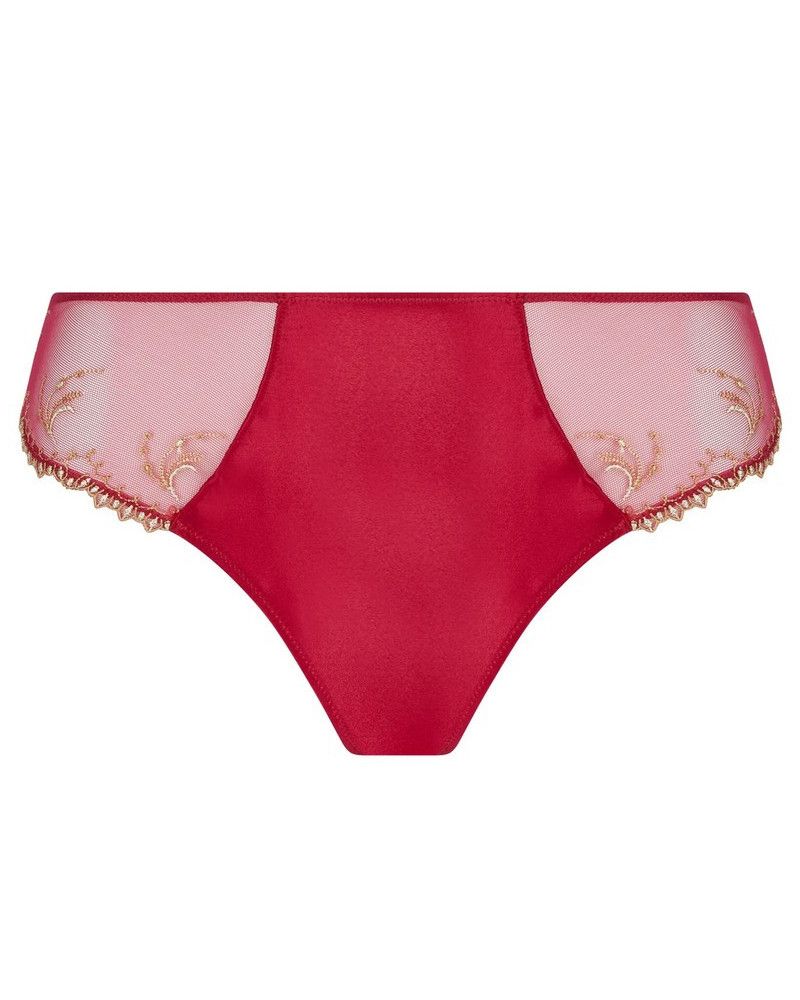 Fancy silk briefs Lise Charmel Eblouissante Icone (Or rubis)