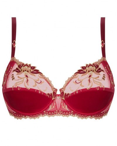 Soutien-gorge armatures en soie Lise Charmel Eblouissante Icone (Or rubis)