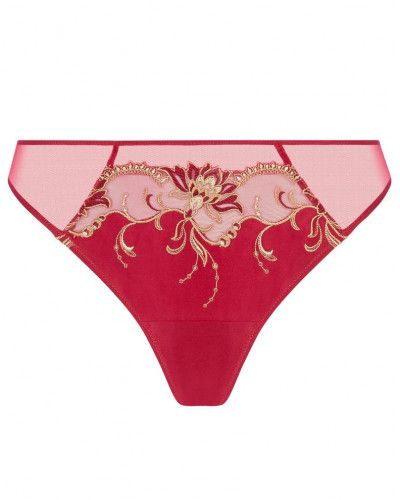 Tanga de seda Lise Charmel Eblouissante Icone (Or rubis)
