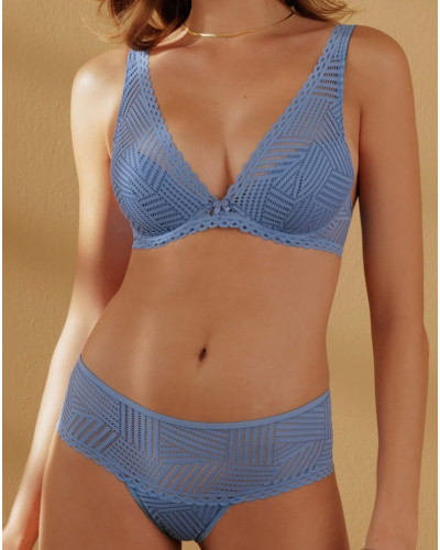 Soutien-gorge plunge demi mousse Antigel Tressage Graphic (Tressage Denim)