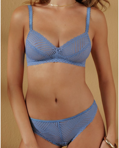 Wireless bra Antigel Tressage Graphic (Tressage Denim)