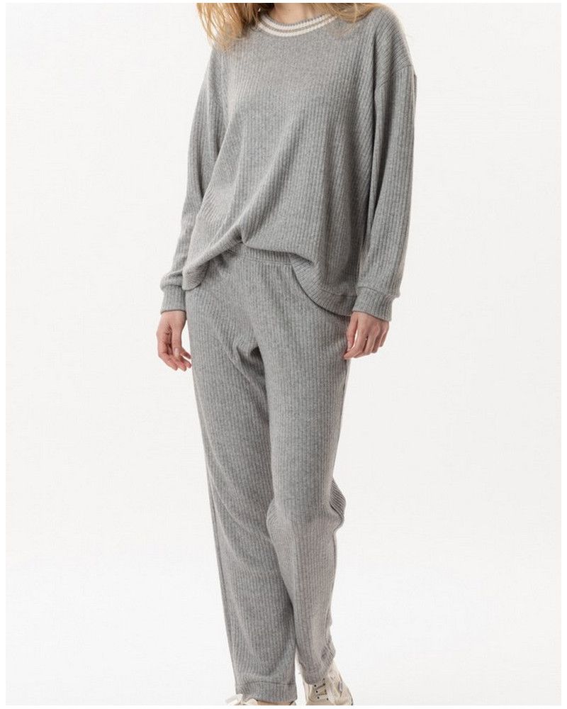 Knitted jogging suit Le Chat Esmée (Gris Chiné)