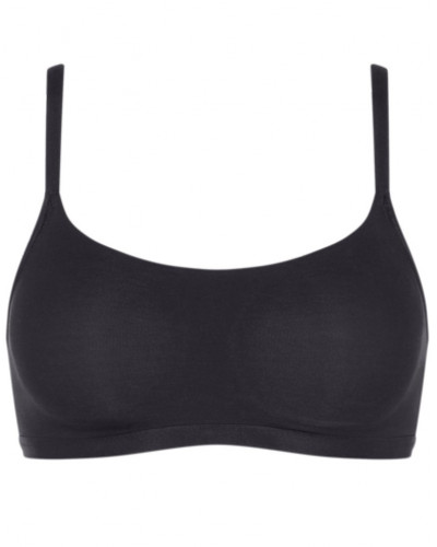 Sosten top (algodón bio) Sloggi Go Daily Cotton (Negro)