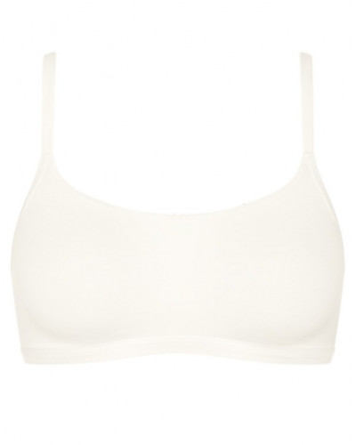 Sosten top (algodón bio) Sloggi Go Daily Cotton (Silk white)