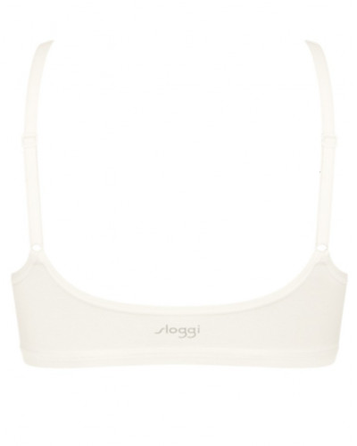 Top bra (cotton bio) Sloggi Go Daily Cotton (Silk white)