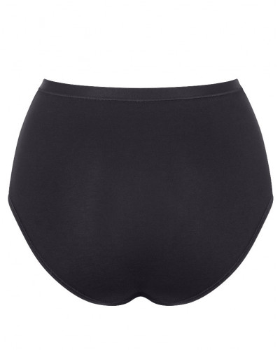 Slip taille haute (coton bio) Sloggi Go Daily Cotton (Noir)