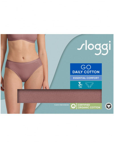 Pack of 3 tai briefs (Cotton bio) Sloggi Go Daily Cotton (Cacao)