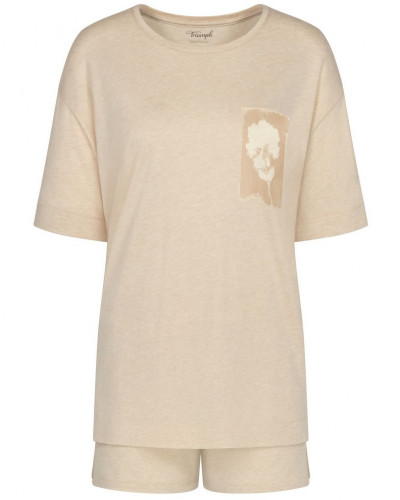 Oversized Short Pajama Set Night Triumph  (Skin-Light Comb)