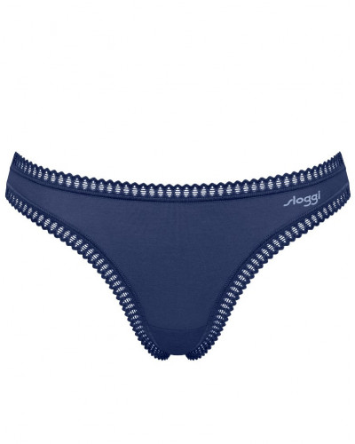 Strings coton Sloggi Go Crush (Lot de 3) (Marine/Bleu Gris/Imprimé Marine)