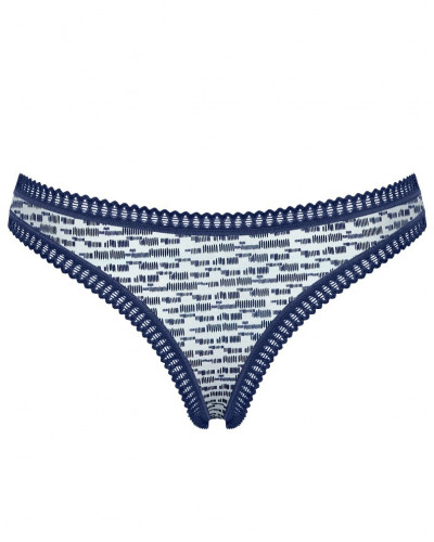 Strings coton Sloggi Go Crush (Lot de 3) (Marine/Bleu Gris/Imprimé Marine)