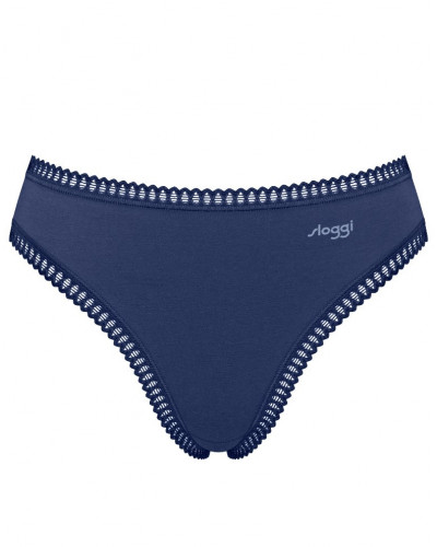 Braguitas de corte alto algodón Sloggi GO Crush (Lote de 3) (Marine/Bleu Gris/Imprimé Marine)