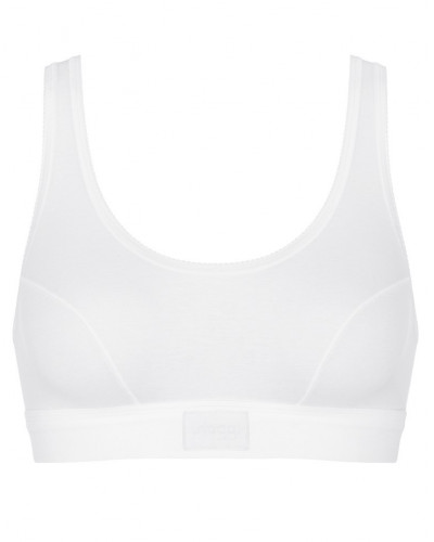 Sosten top (algodón bio) Sloggi Double Confort (Blanco)