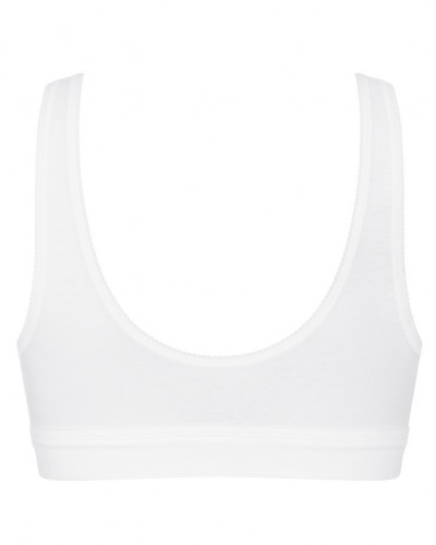 Sosten top (algodón bio) Sloggi Double Confort (Blanco)