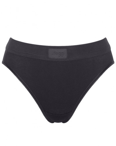 Slip tai (coton bio) Sloggi Double Confort (Noir)