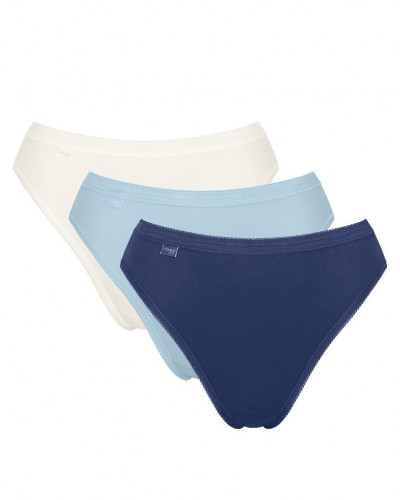Pack of 3 tai briefs Sloggi Basic + (Blanc/ciel/marine)
