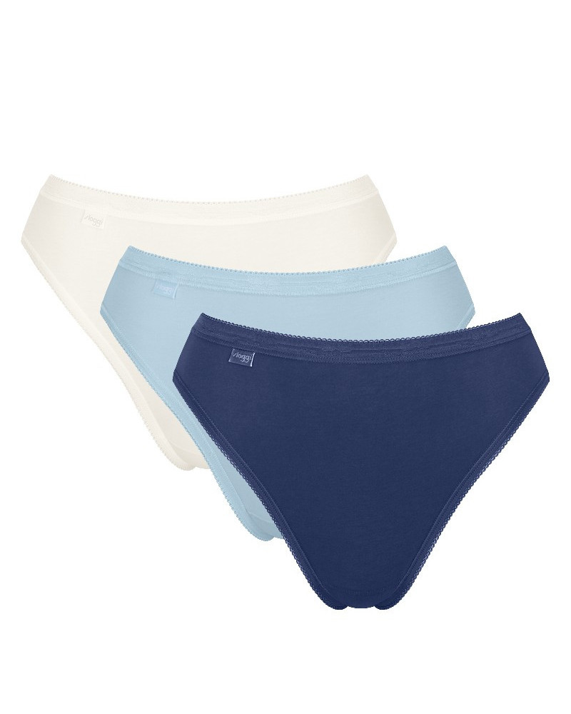 Pack of tai briefs Sloggi Basic (Blanc/ciel/marine)