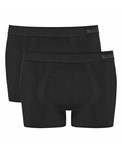 Paquete de 2 Hipster largo Sloggi for Men Go Smooth (Negro)