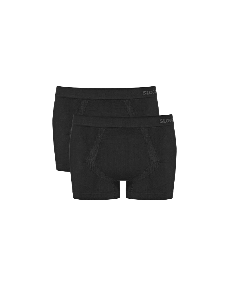 Paquete de 2 Hipster largo Sloggi for Men Go Smooth (Negro)